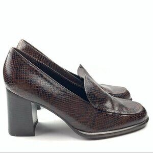 Nine West heels sz 6.5 brown leather vintage 90s